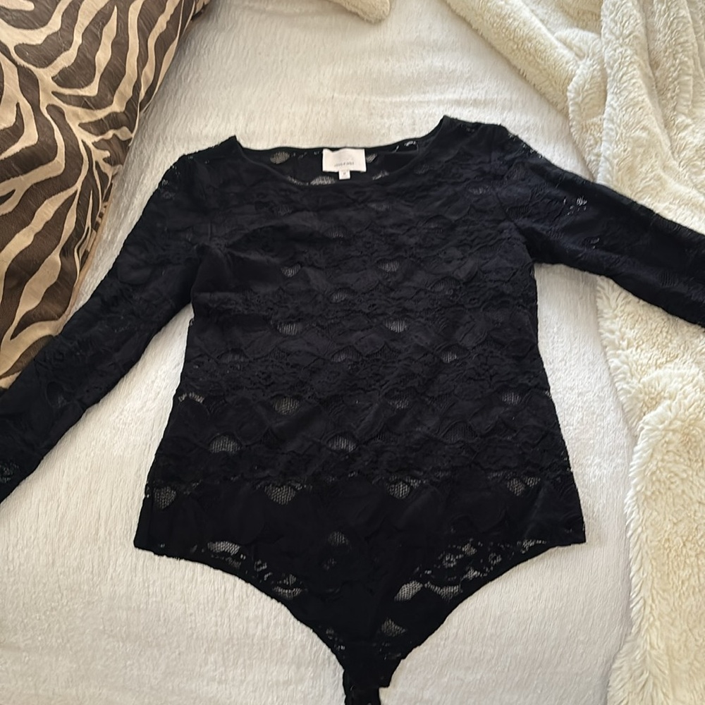 Cinq a sept black lace bodysuit - Picture 2 of 9